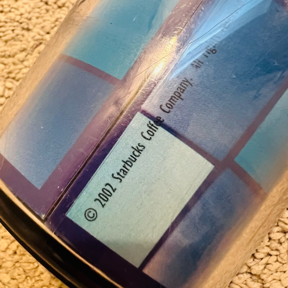 Starbucks Coffee Barista 2002 Blue Icicles Insulated Travel Mug Cup Tumbler 16oz - Picture 5 of 9